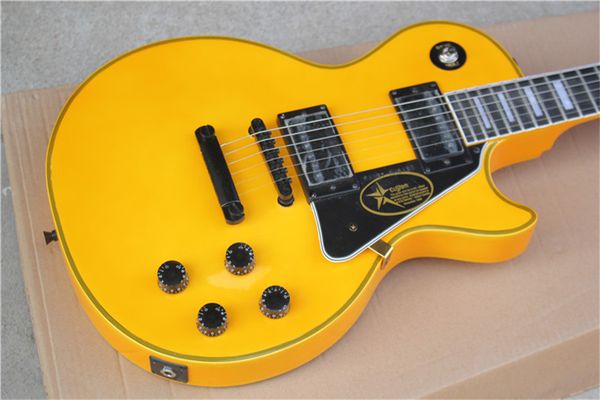 

delivery, yellow electric guitar, ebony binding, , electric guitar,gold hardware