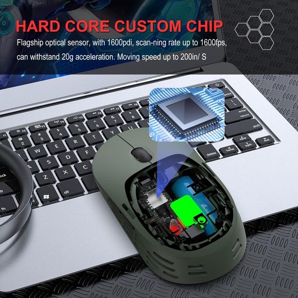 

mice 2.4g wireless rechargeable mouse 800-1200-1600 dpi rgb led backlight optical hollow out design usb for lapdeskpc