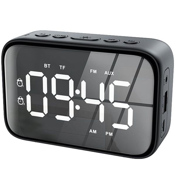

digital alarm clock radio with fm bluetooth speakers headphone jack dual alarms 5 level brightness dimmer, adjust other clocks & accessories