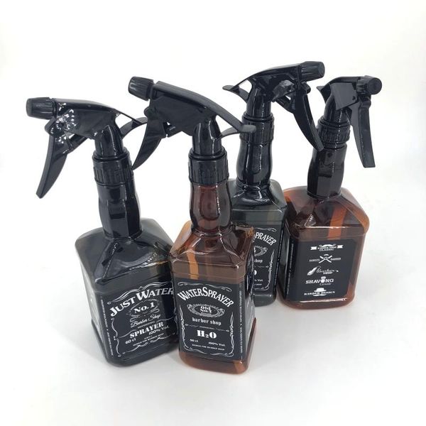 

storage bottles & jars 500ml/650ml hairdressing spray bottle salon barber hair tools water sprayer retro whiskey oil head watering can
