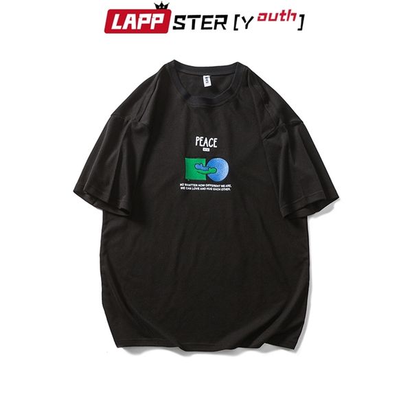 

men oversized harajuku vintage t-shirts summer mens causal loose cotton t shirt male japan fashion tees 2xl 210420, White;black