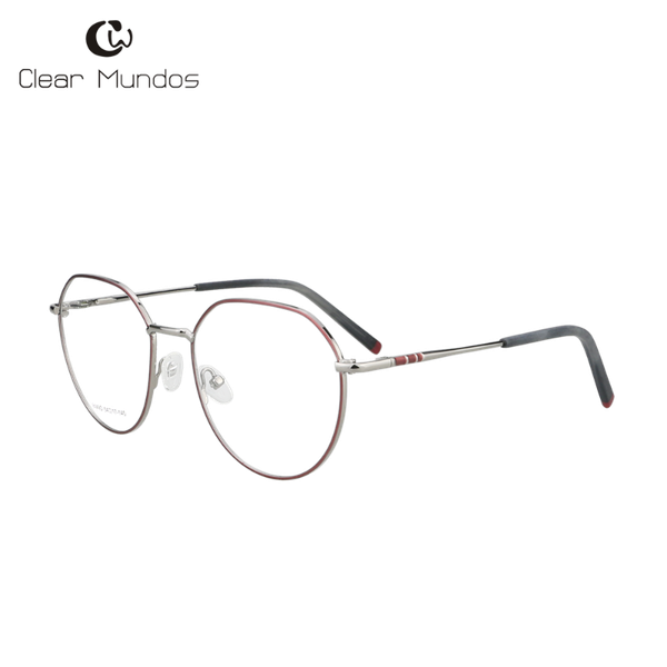 

fashion sunglasses frames clear mundos classical irregular woman eyewear stainless steel spring hinge full frame computer eyeglasses rx-able, Black