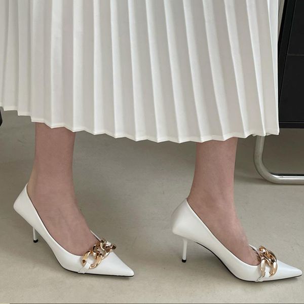 

dress shoes 2021 women pumps fashion thin heels ladies party pointed toe slip on for zapatos de mujer, Black