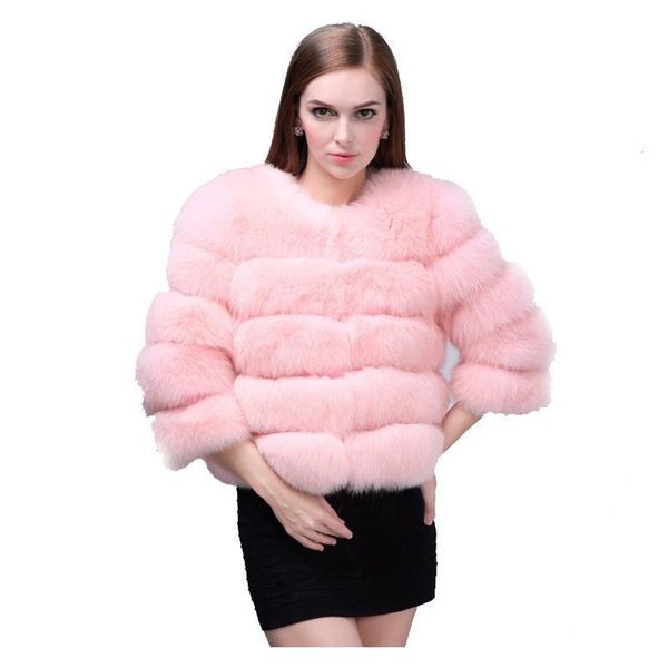 

women's fur & faux factory coat women winter warmth ladies jacket u9w7, Black