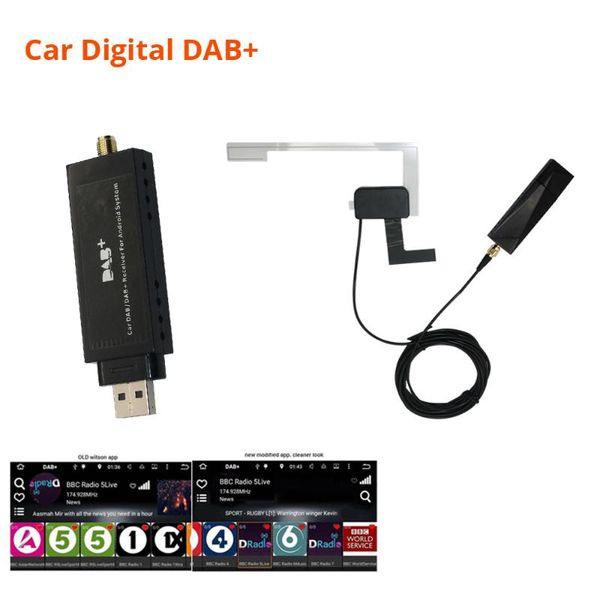

car gps & accessories dab radio receiver in antenna digital dab+ adapter aux tuner box audio usb amplified loop android decoding radios