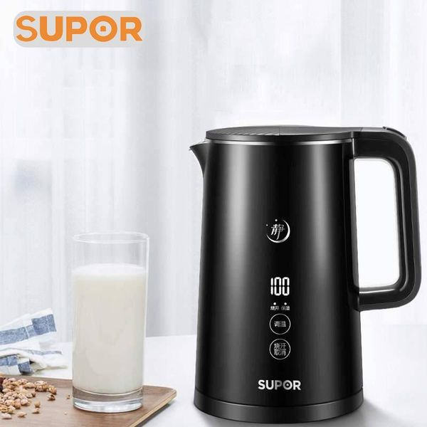 

electric kettles supor kettle heat preservation health all-steel seamless electronic thermostat 304 stainless steel