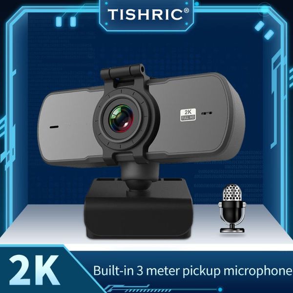 

webcams tishric webcam 2k with microphone web camera for pc cam hd 1080p usb computer live online teaching