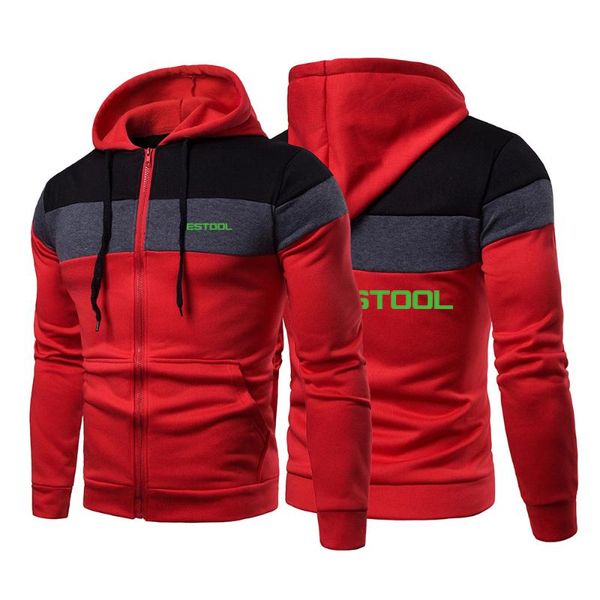 

men's hoodies & sweatshirts 2021 festool spring autumn comfortable male printing wild men muscle zipper hooded style warm coat top, Black