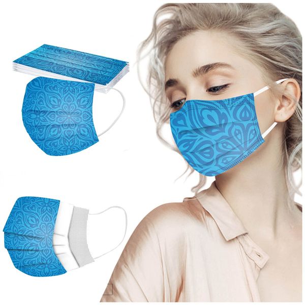 Классический дизайнерские маски для лица одноразовые маски для взрослых трехслойная защитная расплавленная печать оптом