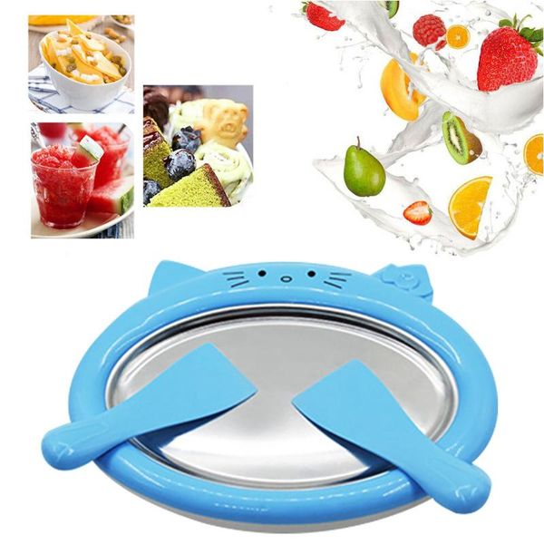 

single pan fried ice cream roll machine yogurt maker +shovels baking moulds