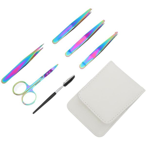 

eyebrow tools & stencils 1 set tweezers scissors eyelash brush brow remover