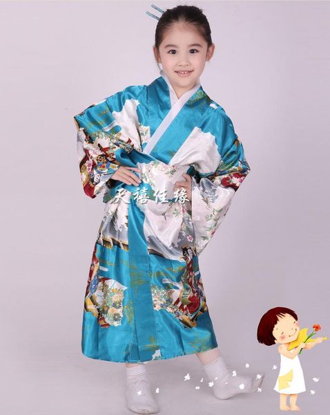 

red children obi vintage yukata clothes girl's japanese kimono kids haori dress apanese traditional cosplay costume ethnic clothing