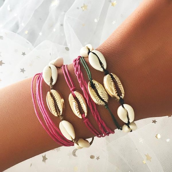 

charm bracelets boho shell bracelet ethnic for women luxury unique design bangles jewelryÂ travel party, Golden;silver