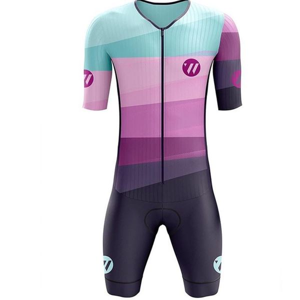 

racing sets vvsport mens ciclismo macaquinho cycling triathlon simple gradient skinsuit summer body outdoor, Black;blue