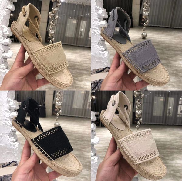 

2021 d stylist beach platform sandal women shoes fashion wide fat espadrille summer outdoor causal rope ankle strap sandals holiday leisure, Black
