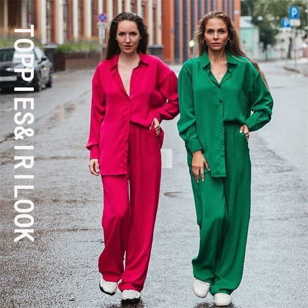 

ies green pants floor length trousers elastic high waist straight fashion streetwear 211115, Black;white