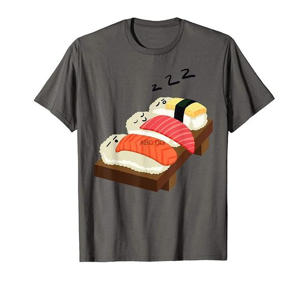 

men's t-shirts sleeping sushi shirt cool gag japanese food tee gift, White;black
