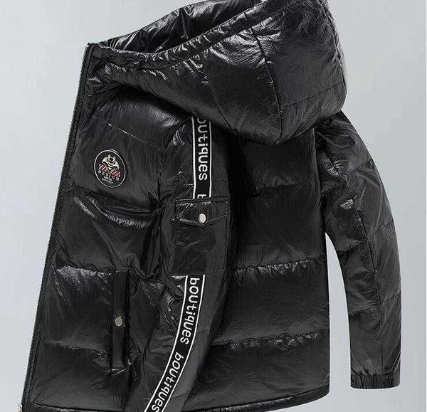 

winter new down jacket men's fashion hooded short casual matte warm wash coat outerwear men down paraks 2 style, Black