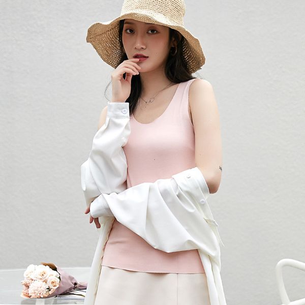 

new traceless modal waistcoat for women's fashionable summer thin women, Black;white