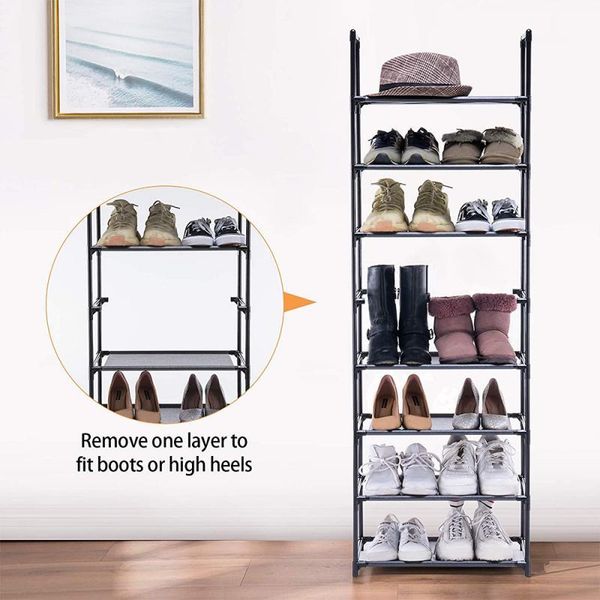 

clothing & wardrobe storage 8 tiers dustproof shoes rack multi layer non-woven fabric shoe organizer stackable detachable cabinet diy assemb