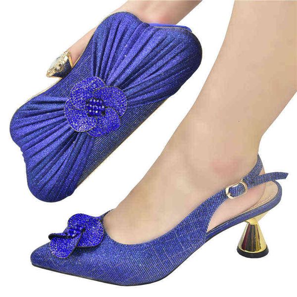 

2021 pointed shoes, thin heels and high with handbag party solid color shoe bag set selling style, Black