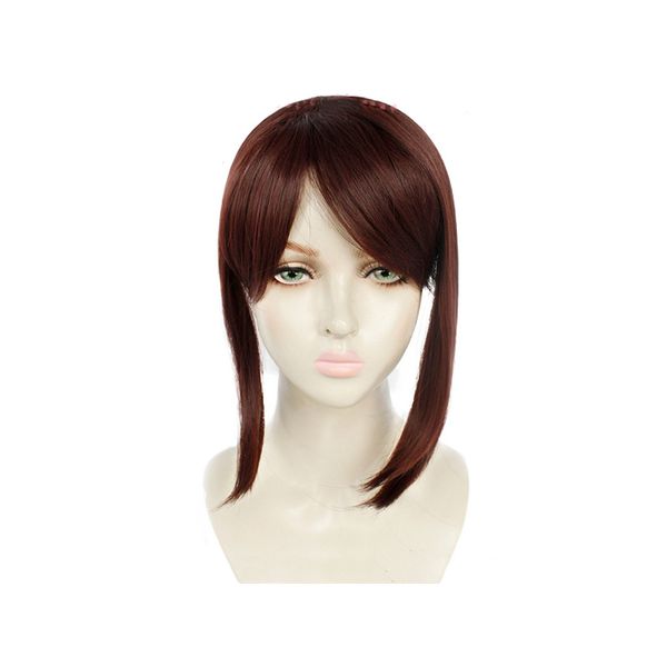 

danganronpa: trigger happy havoc asahina aoi wigs cosplay costume dangan ronpa women brown ponytail hair role play wig, Black