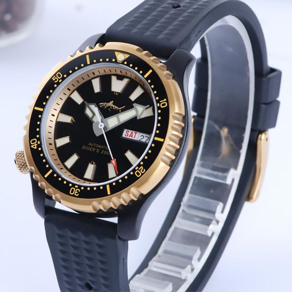 

wristwatches heimdallr 20mm nh36a movement diver watch automatic mechanical 20bar waterproof business for men, Slivery;brown
