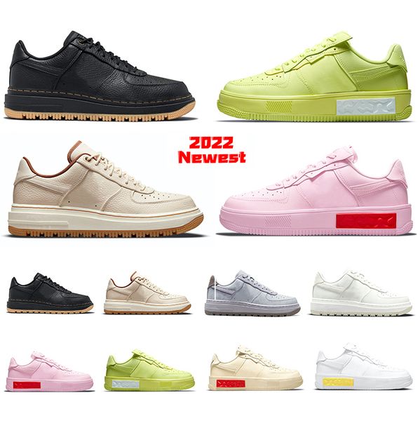 

2022 new fontanka 1 luxe react low mens running shoes 1s fontanka pink yellow strike black gum pecan purple dye summit white have a good gam