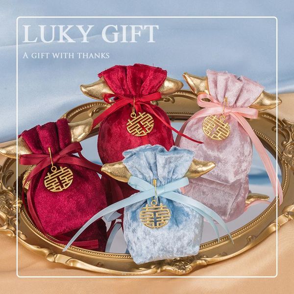 

arrive wedding favors and gift box with horns candy boxes for baby shower party supplies 10pcs/lot wrap