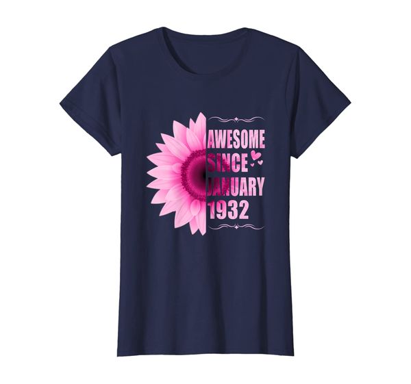 

Womens Awesome Since January 1932 88Th Birthday Gift 88 Years Old T-Shirt, Mainly pictures