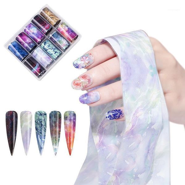 

cute, retro, funny of flowers, love, starry sky transfer paper foil stickers nail art set holographic design decoration1, Black