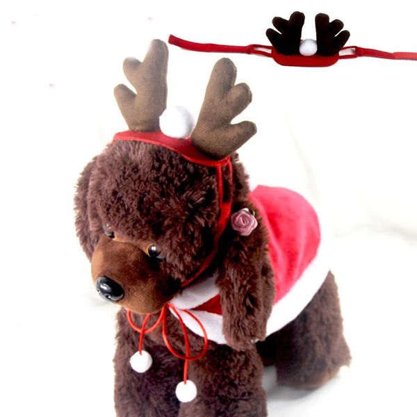 

dog apparel christmas clothes for cat pet costumes product cloaks with cartoon year gift headband