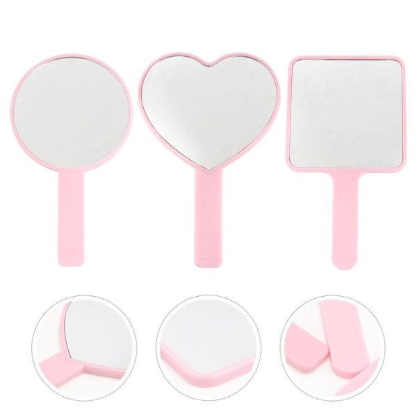 

compact mirrors 3 pcs beautiful beauty smooth hand-held makeup