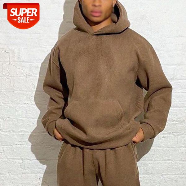 

european and american fall models pure youth loose hooded sweater coat jacket men #ao4i, Black