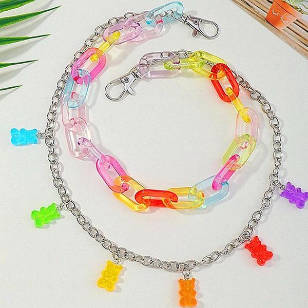 

belts chain on the jeans pants women men keychain chains for hipster girls boys clothing accessories, Black;brown