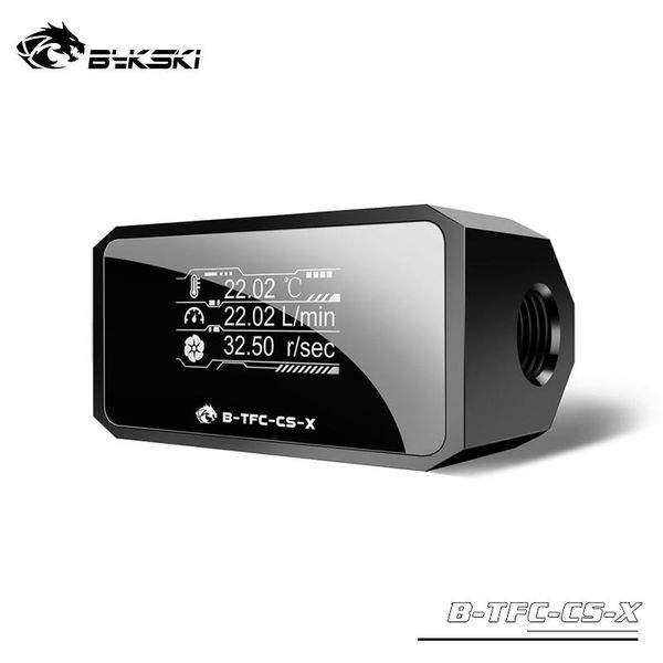

fans & coolings bykski b-tfc-cs-x thermometer water cooling system monitor flowmeter leaking pump speed alarm rpm temperature sensor pc cool