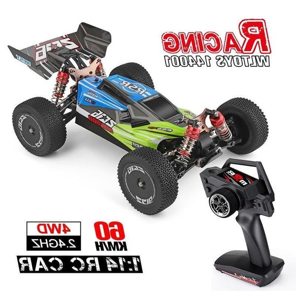 Wltoys 144001 1 14 2 4G Racing RC Car 4WD Modelos de veículos de controle remoto de alta velocidade Brinquedos 60km / h Garantia de qualidade para crianças Y202105