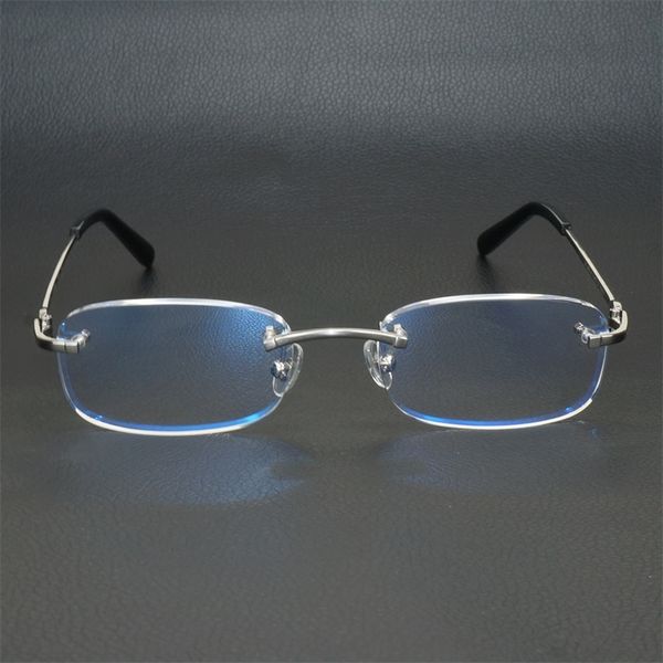 

metal square clear glasses frames for men women rimless glasses carter optical frame spectacles eyeglasses for computer 9011, White;black