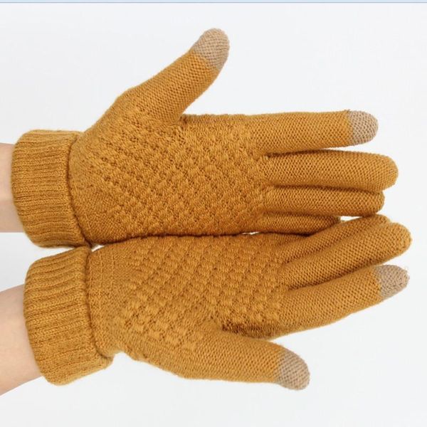 

fingerless gloves fashion warm touch for women girl female stretch knitted mittens winter accessories wool ski, Blue;gray