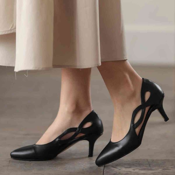 

dress shoes brand violetta, black tan / white colors, 5cm heel height, quality fashion women 's pumps high , heels