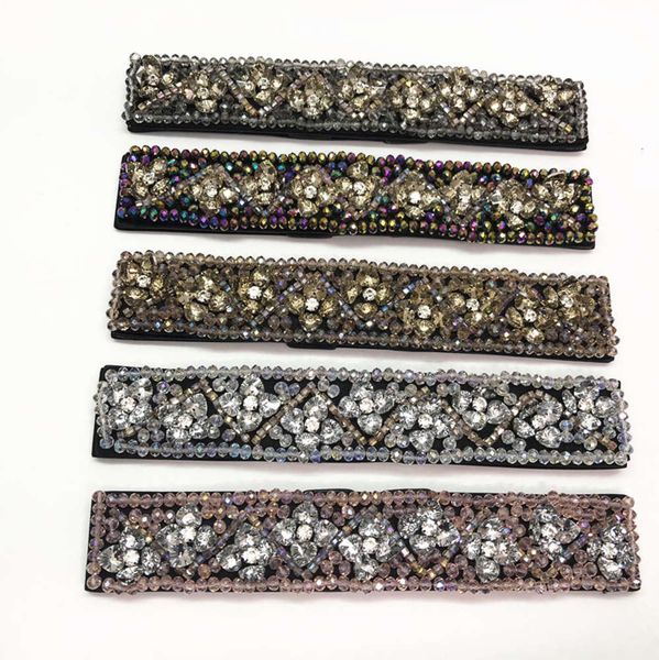 

with diamond belt diamond women's fashion dress versatile crystal belt elastic waist seal, Black;brown