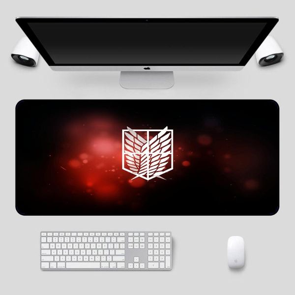 

mouse pads & wrist rests gujiaduo anime attack giant logo pad gamer computer notebook non-slip keyboard mat gaming accessories xxl