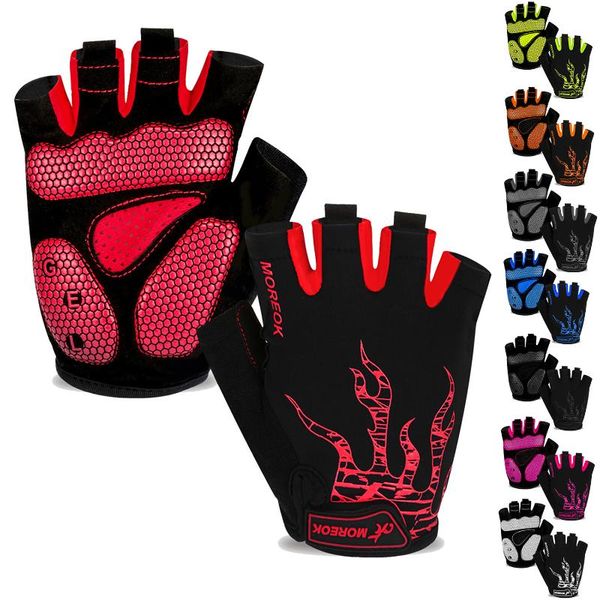 

cycling gloves mountain road bike riding half-finger outdoor sports short-finger, Black