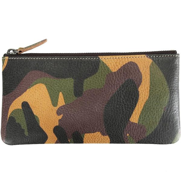 

wallets 2021 designer army camouflage mens long real cow genuine leather men clutch vintage slim purse zipper handy bag, Red;black