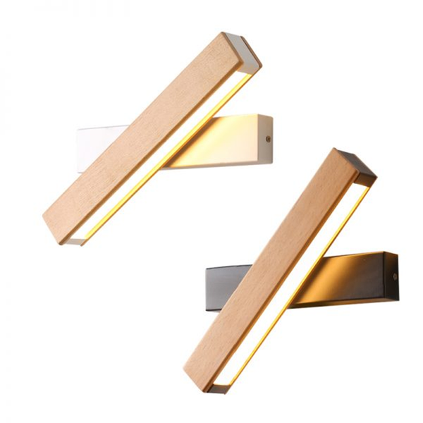 

wall lamp modern minimalist rotatable wood led light for home bedroom bedside