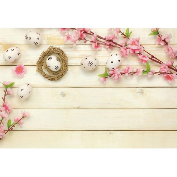 

party decoration easter backdrop peach blossoms and eggs background family festival decor pography po booth studio prop