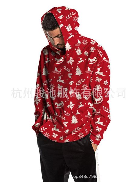 

men's hoodies & sweatshirts zogaa2021 hooded sweatshirt christmas printed, Black
