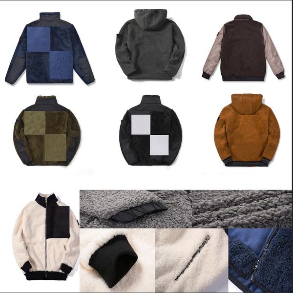 

toney 2020ss spring and autumn jacket loose style mens soft shell jacke coat glasses hat plush thickened push thicken00, Black;brown