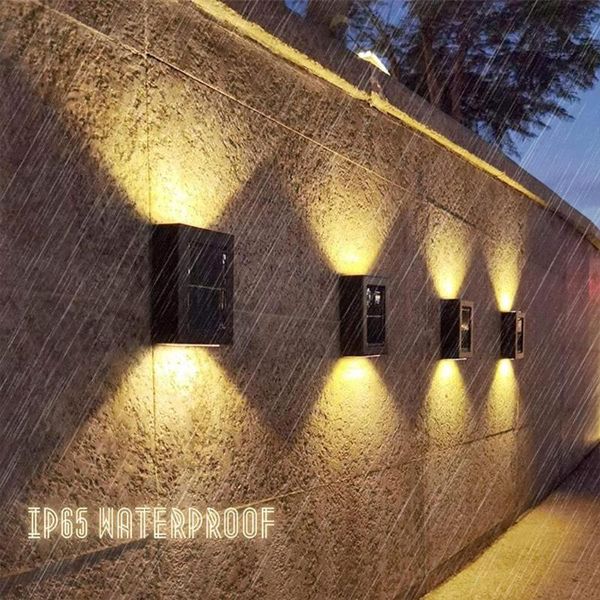 

novelty items led solar wall lamp outdoor waterproof up and down stairs decoration sunlight luminous garden light fence lights ligh g7x7