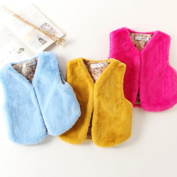 

down coat fashion winter vest fur baby waistcoat kids jackets for girls children clothes jacket sleeveless toddler, Blue;gray